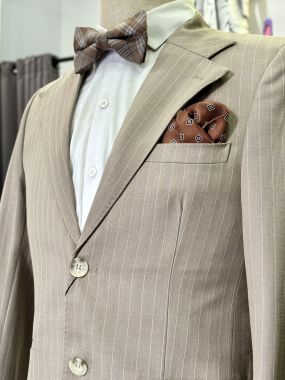 Vest Nâu Tây Kẻ Sọc