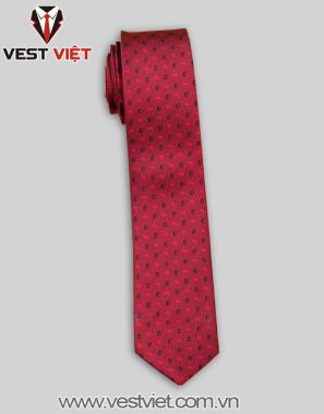 CÀ VẠT ĐỎ CHẤM BI ĐEN VÀNG CRV17