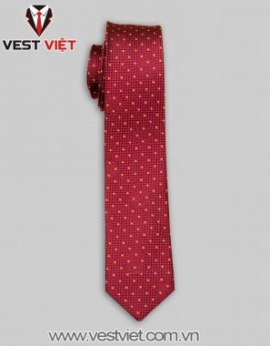 CÀ VẠT ĐỎ CHẤM BI VÀNG CRV18
