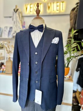 Vest Nam Xanh Navy Caro