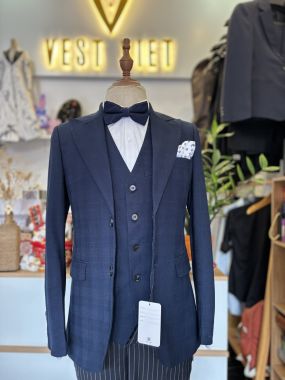 Vest Nam Xanh Navy Caro